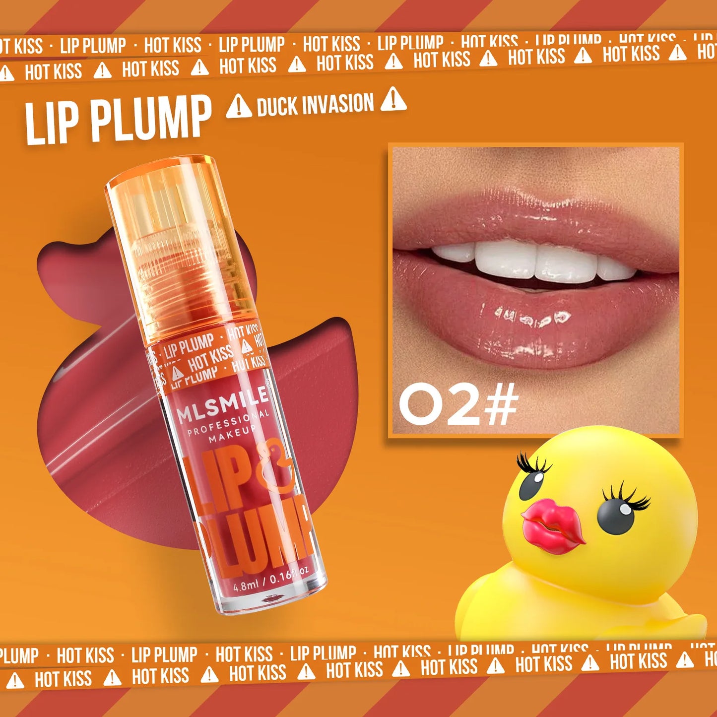 MLSMILE Duck Lip Plump Lip Oil Moisturizing Lip Gloss Mirror Water nature long-lasting  Gloss Gloss Pearl Lip Glaze Set