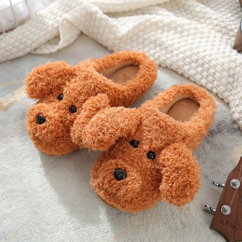 Winter Warm Furry Cotton Shoes Couples Home Indoor Bedroom Cozy Slippers