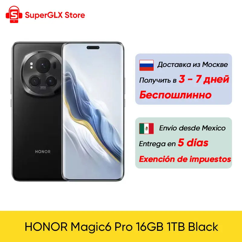 2024 new Global Version HONOR Magic6 Pro Snapdragon 8 Gen 3 6.8'' Quad-Curved Floating Screen 180MP Periscope Telephoto Camera