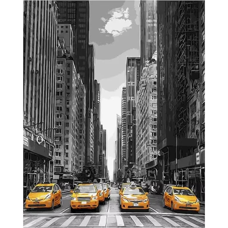 City Landscape Painting By Numbers For Adults DIY Kits HandPainted On Canvas With Framed Oil Picture Drawing Coloring By Number