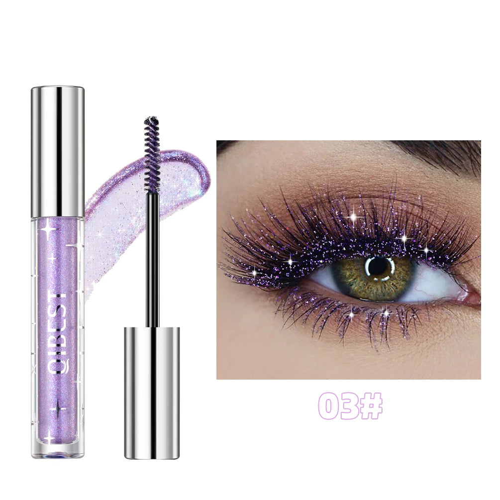 Diamond Glitter Mascara Long Lasting Quick Dry Curling Extension Eyelashes Mascara Beauty Shiny Cosmetic For Women Makeup