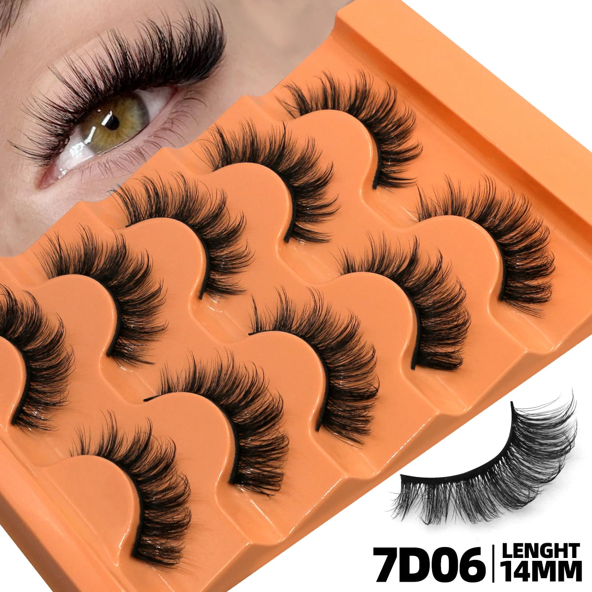 5 Pairs Fluffy Eyelashes 8D Volume False Lashes Russian Strip Lashes Extensions Thick Soft Curly Fake Lashes Makeup